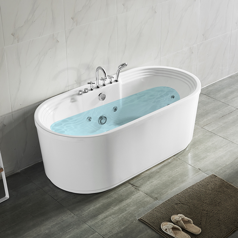 Best Quality ABS Bathtub classical bathtub with jets and brass faucets